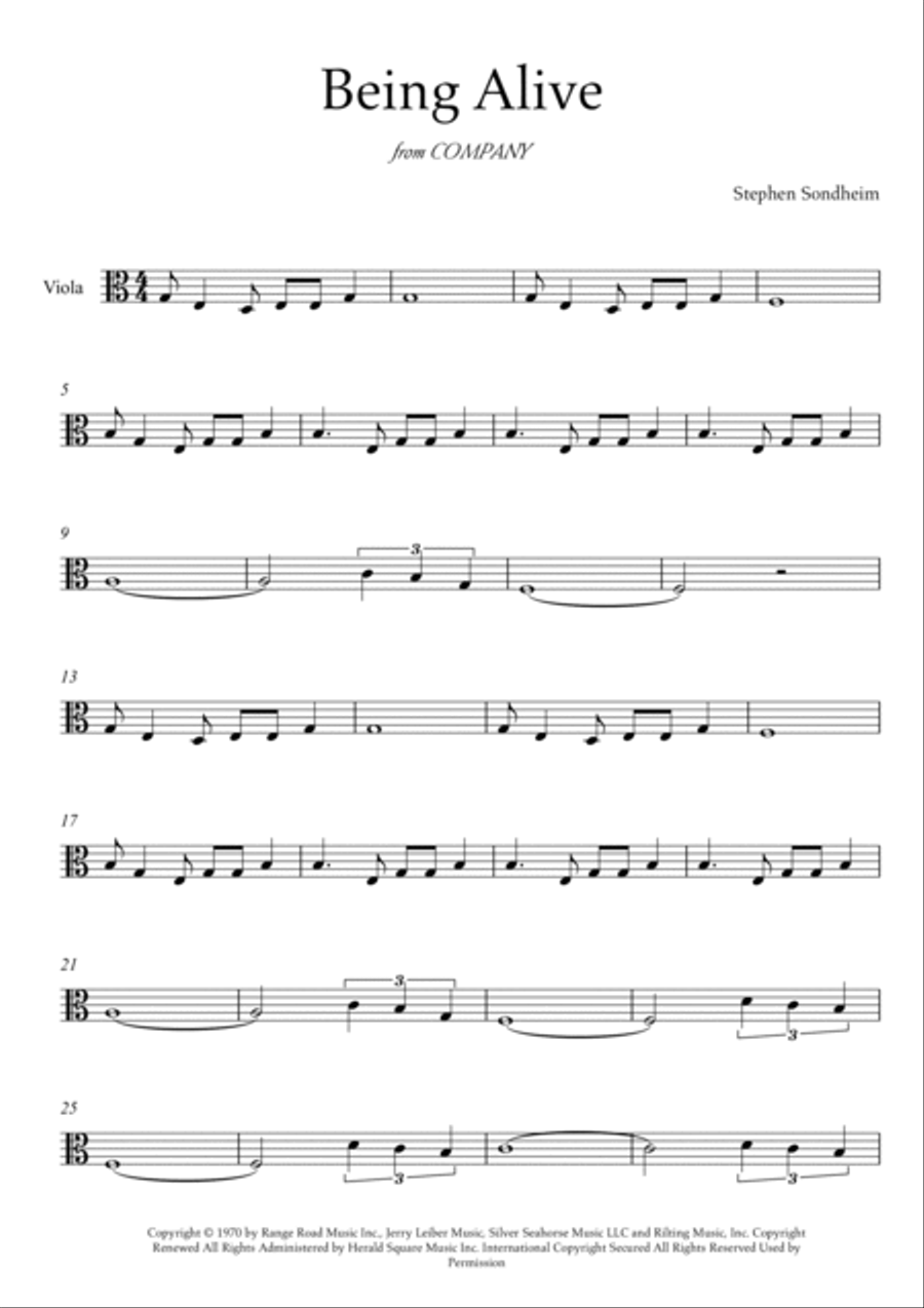 Being Alive Small Ensemble scores gallery preview page 2