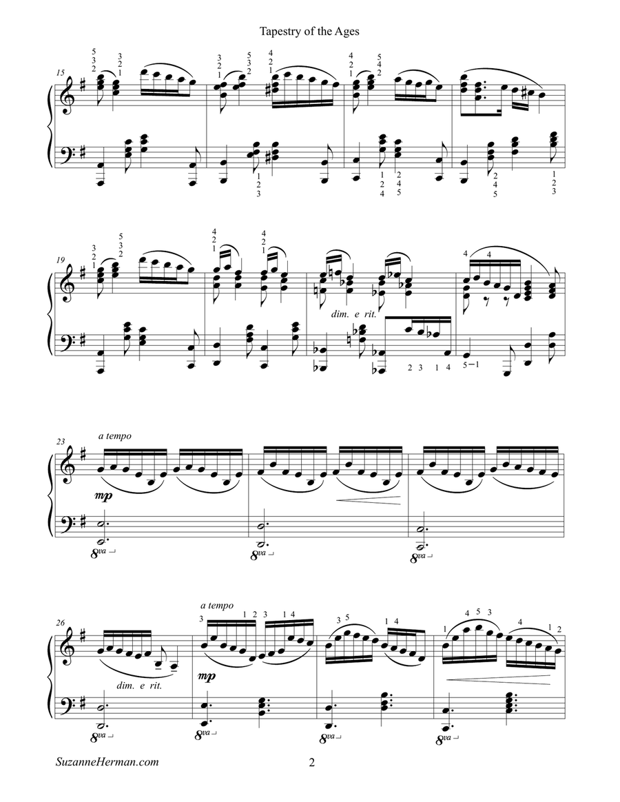 Tapestry of the Ages Piano Solo scores gallery preview page 2