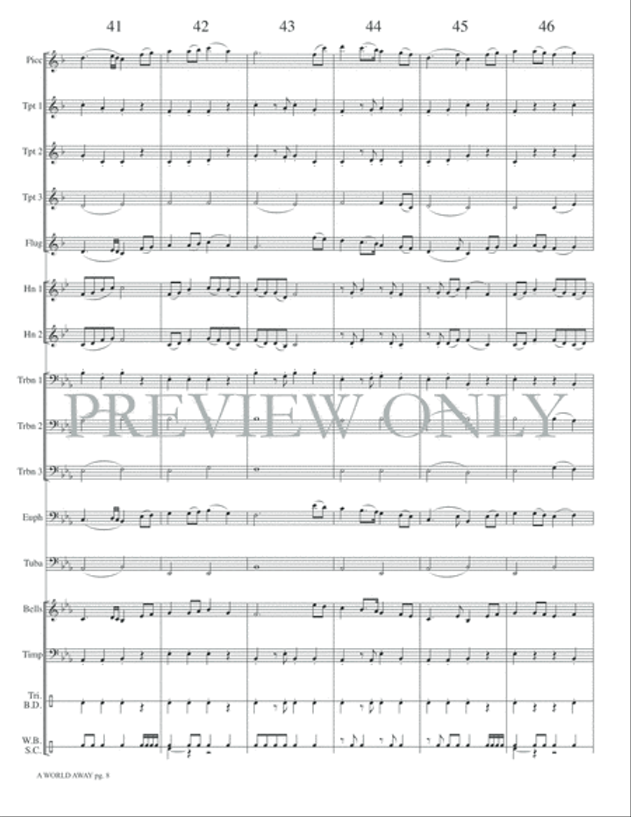 A World Away Small Ensemble scores gallery preview page 10