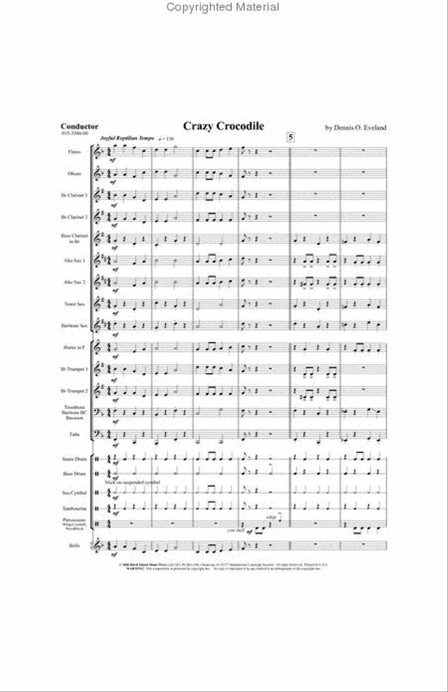 Crazy Crocodile Concert Band scores gallery preview page 2