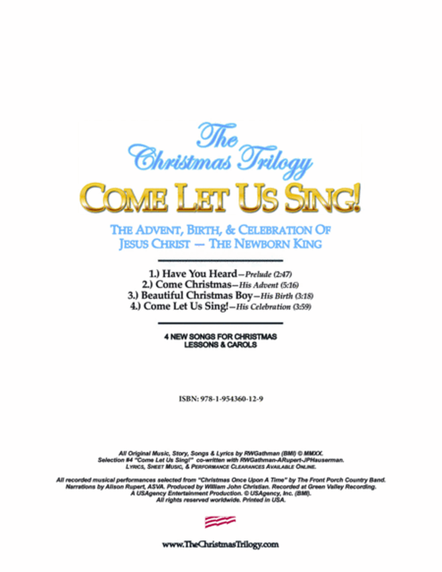 COME LET US SING! - The Christmas TRILOGY image number null