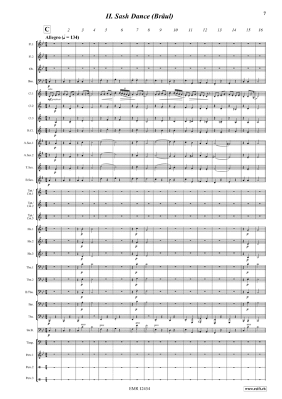 Romanian Folk Dances Concert Band scores gallery preview page 5