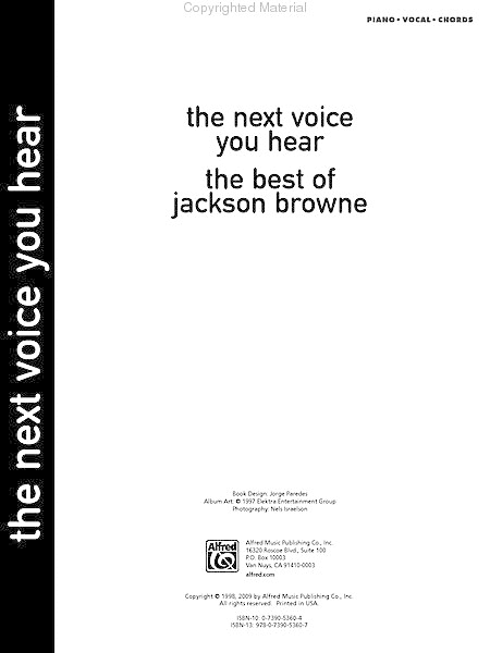 Jackson Browne -- The Next Voice You Hear