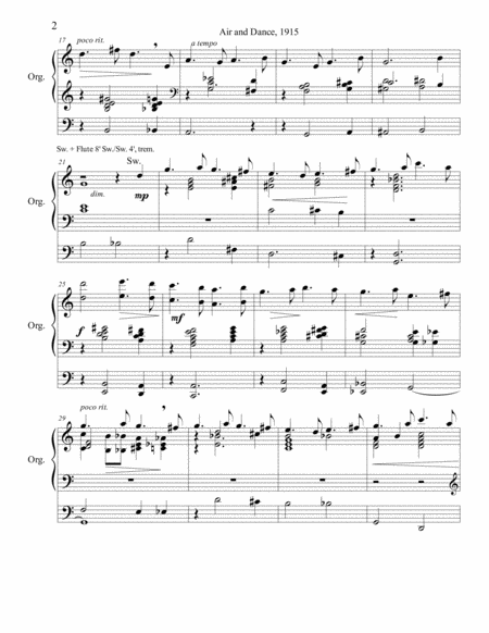 Frederick Delius "Air and Dance for Orchestra" transcribed for organ