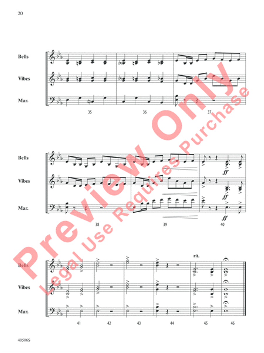 Classic Mallet Trios -- Tchaikovsky Small Ensemble scores gallery preview page 21
