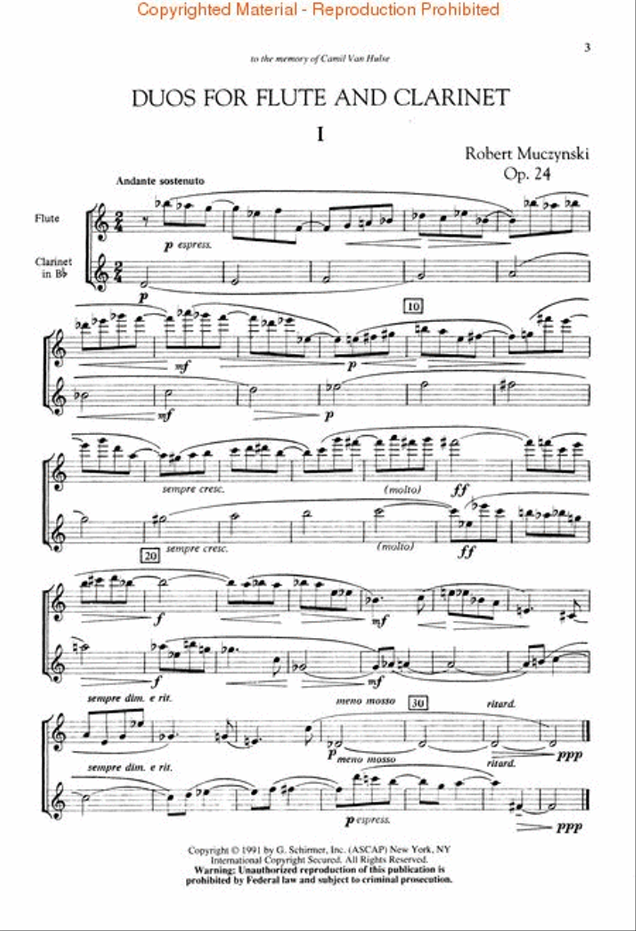 Duos, Op. 24 Clarinet scores gallery preview page 2