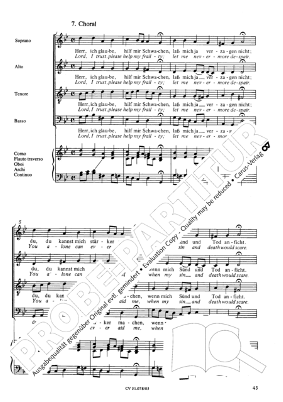 Jesus, you have freed my spirit (Jesu, der du meine Seele) 4-Part scores gallery preview page 44