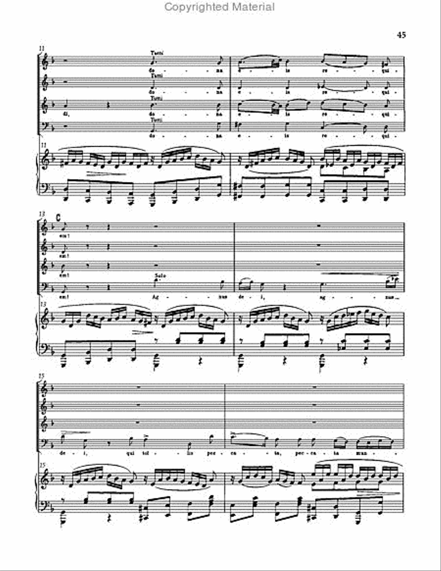 Requiem in D minor, WAB 39 Choir scores gallery preview page 45