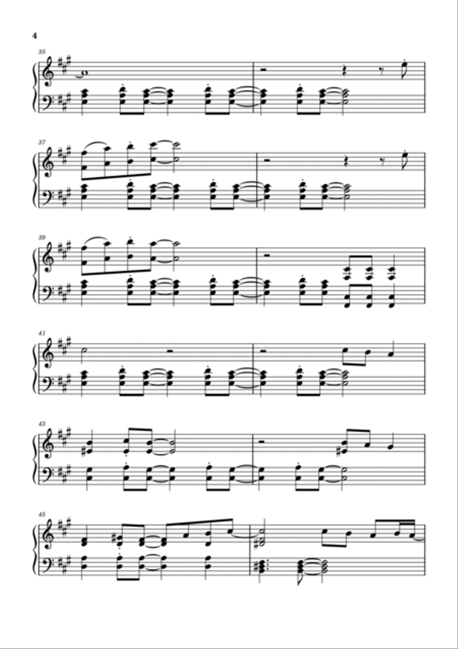 In The Light In The Light Piano Solo scores gallery preview page 4