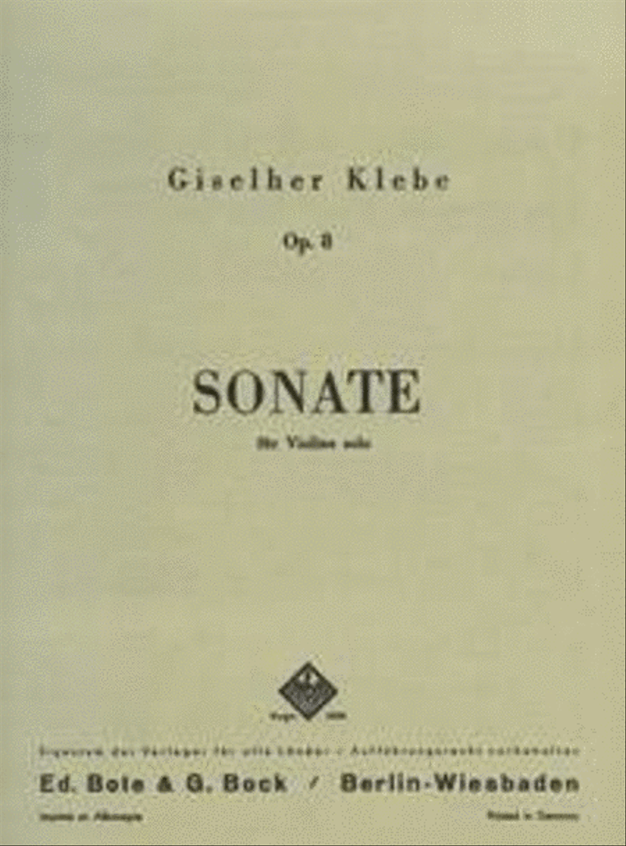 Sonata No. 1 op. 8 Sonata No. 1 op. 8 Violin Solo scores gallery preview page 1