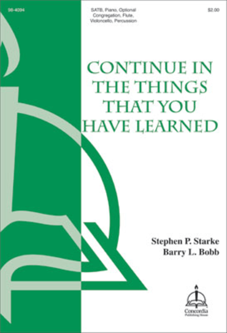 Continue in the Things That You Have Learned 4-Part scores gallery preview page 1