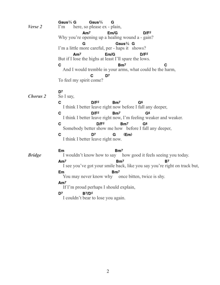 Leave Right Now Leave Right Now Acoustic Guitar scores gallery preview page 2