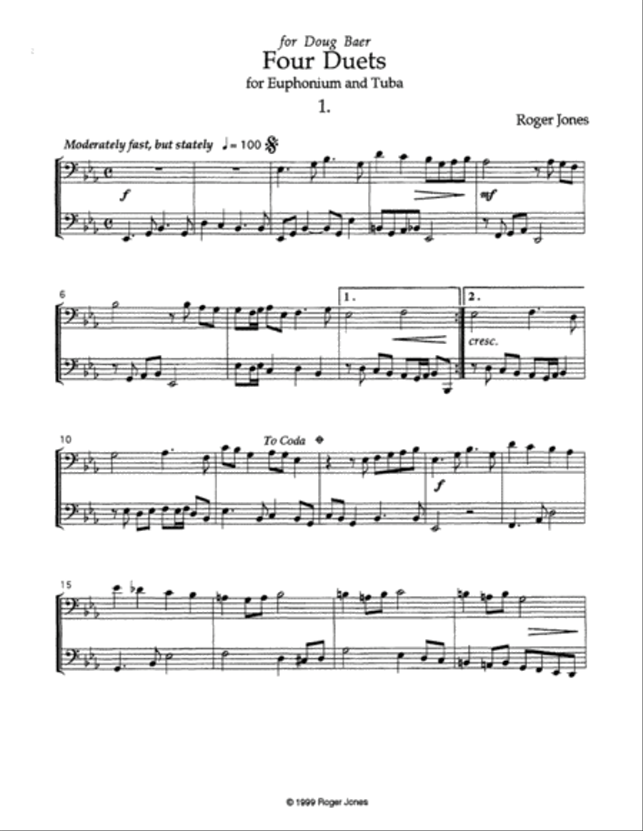 Four Duets Brass Duet scores gallery preview page 3