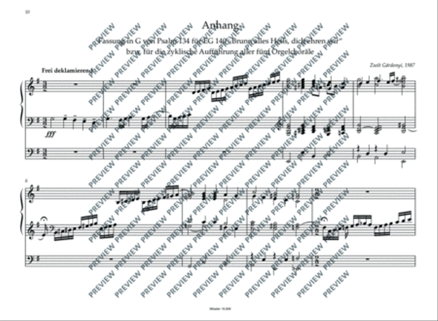 Five organ chorales from the Geneven psalter Organ scores gallery preview page 11