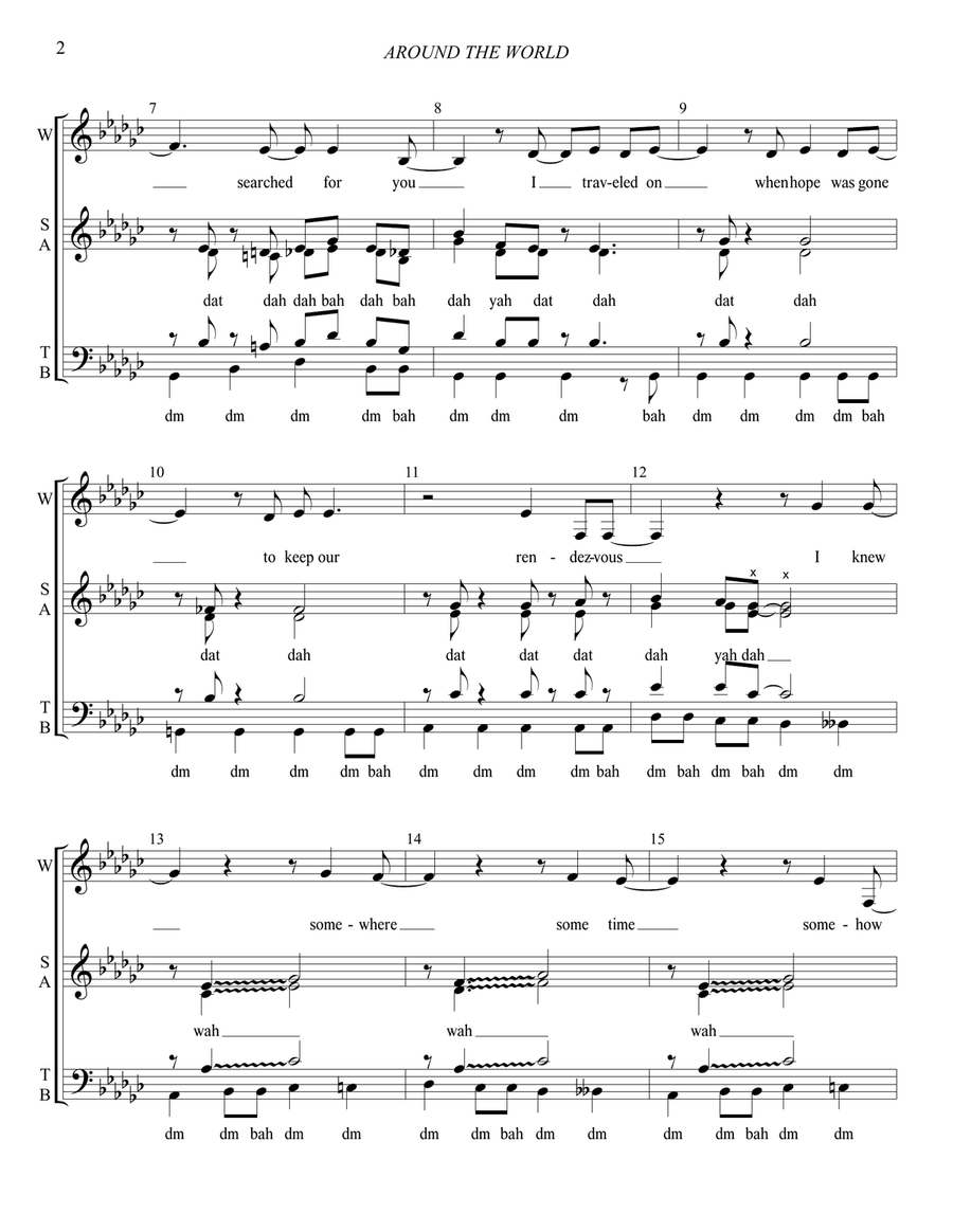 Around The World 4-Part scores gallery preview page 3