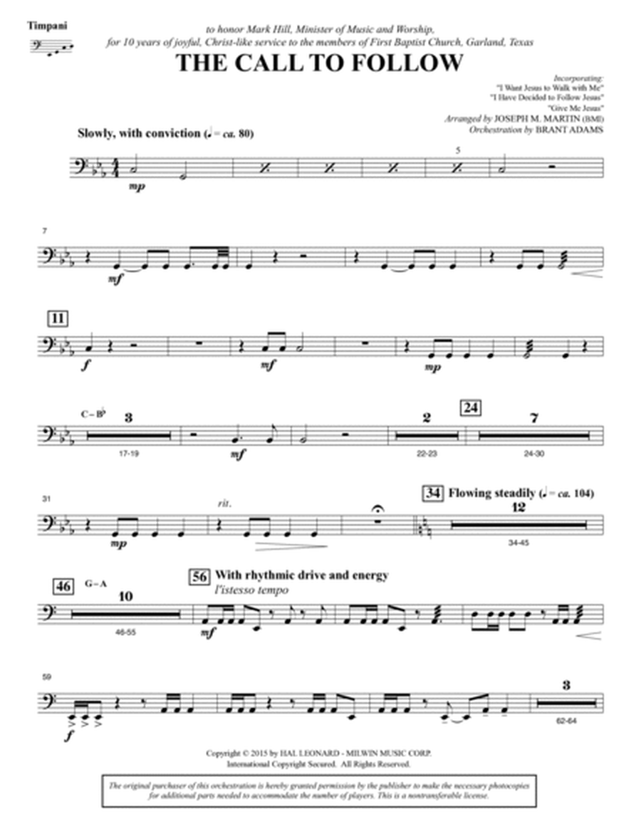 A Journey To Hope (A Cantata Inspired By Spirituals) - Timpani