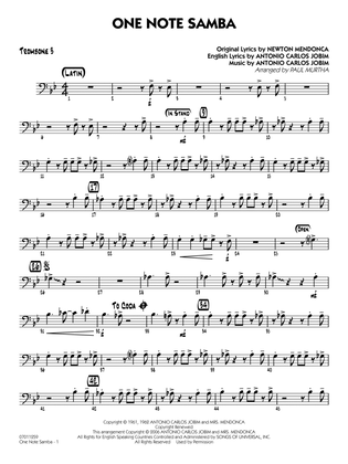 Book cover for One Note Samba (arr. Paul Murtha) - Trombone 3