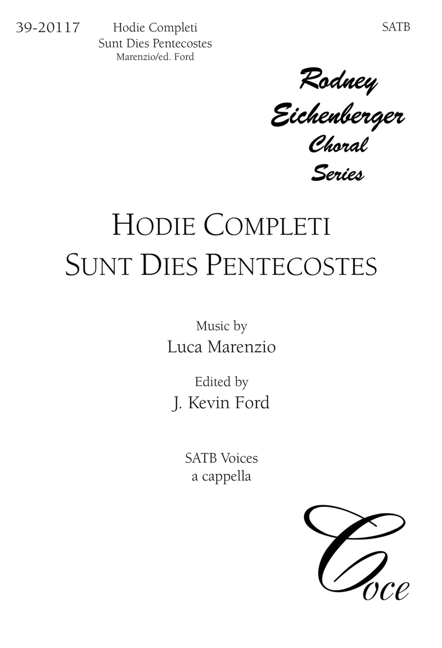 Hodie Completi Sunt Dies Pentecostes 4-Part scores gallery preview page 1
