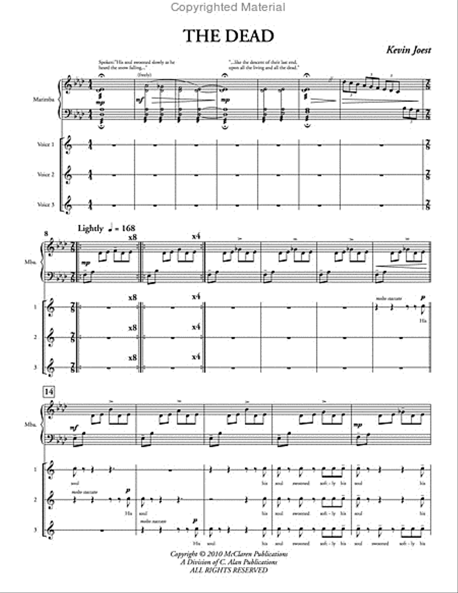 Dead, The (score & parts) Choir scores gallery preview page 2