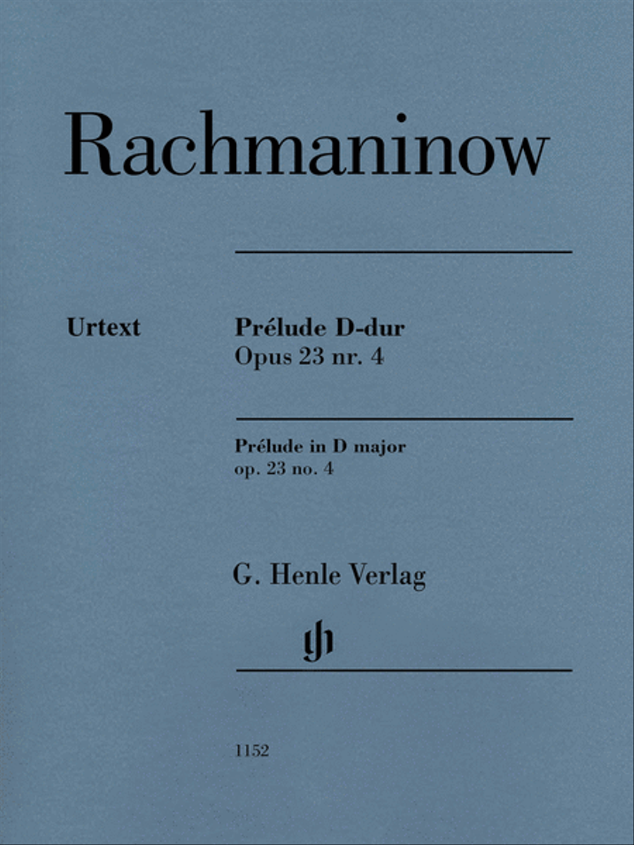 Prelude in D Major Op. 23 No. 4 Piano Solo scores gallery preview page 1