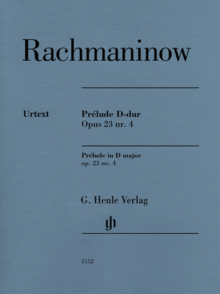Book cover for Prelude in D Major Op. 23 No. 4