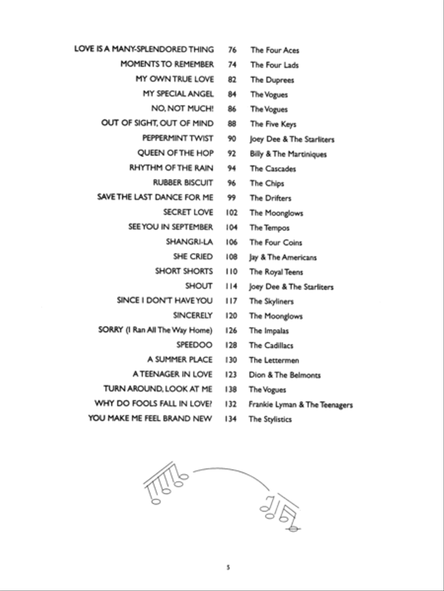 The Best of Doo Wop and Beyond Piano, Vocal, Guitar scores gallery preview page 3