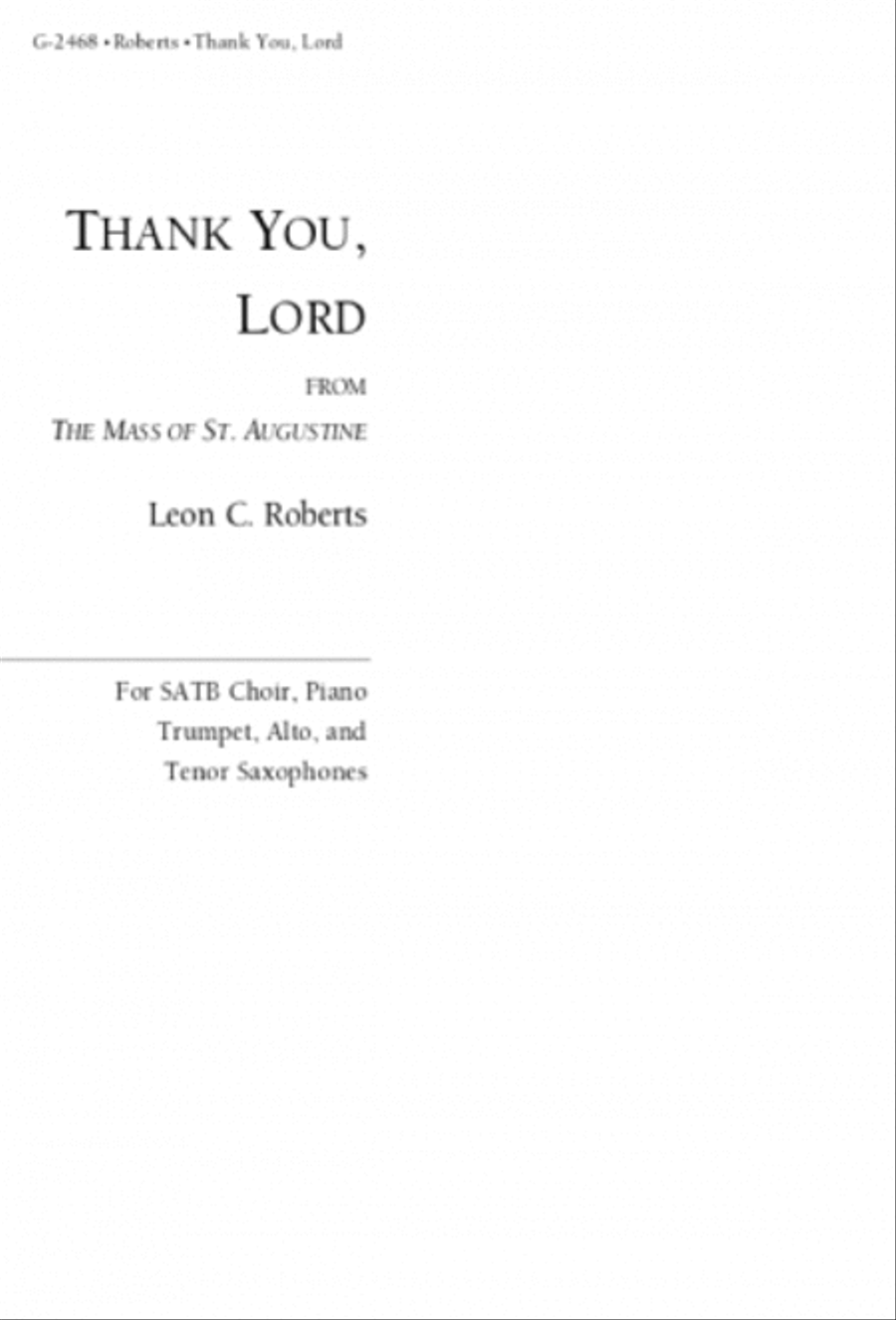 Thank You, Lord 4-Part scores gallery preview page 1