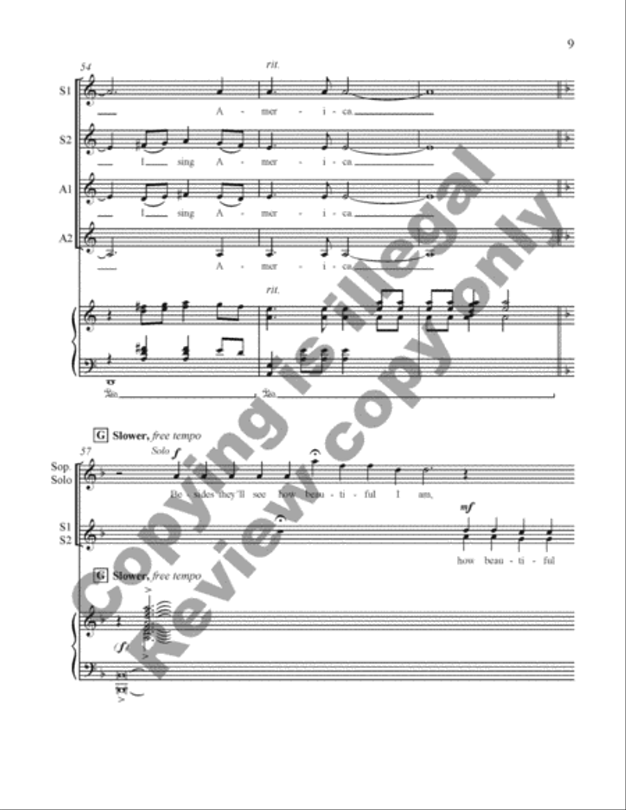 I, Too, Sing America Children's Choir scores gallery preview page 21