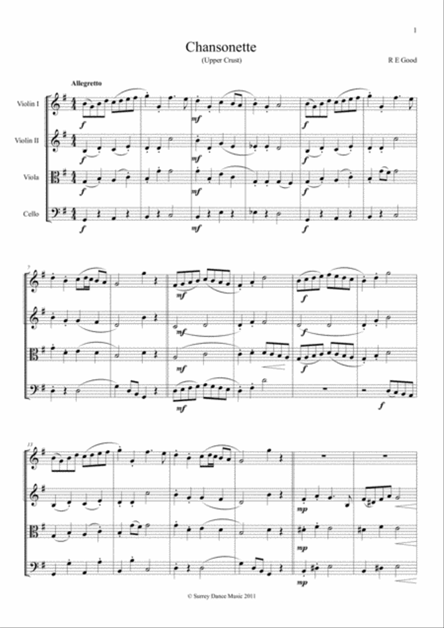 10 Classical Style String Quartets For Weddings And Other Celebrations String Quartet scores gallery preview page 3