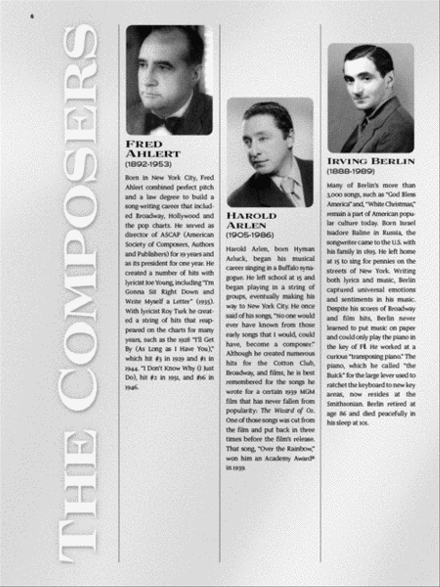 The Great American Songbook – The Composers Piano, Vocal, Guitar scores gallery preview page 2
