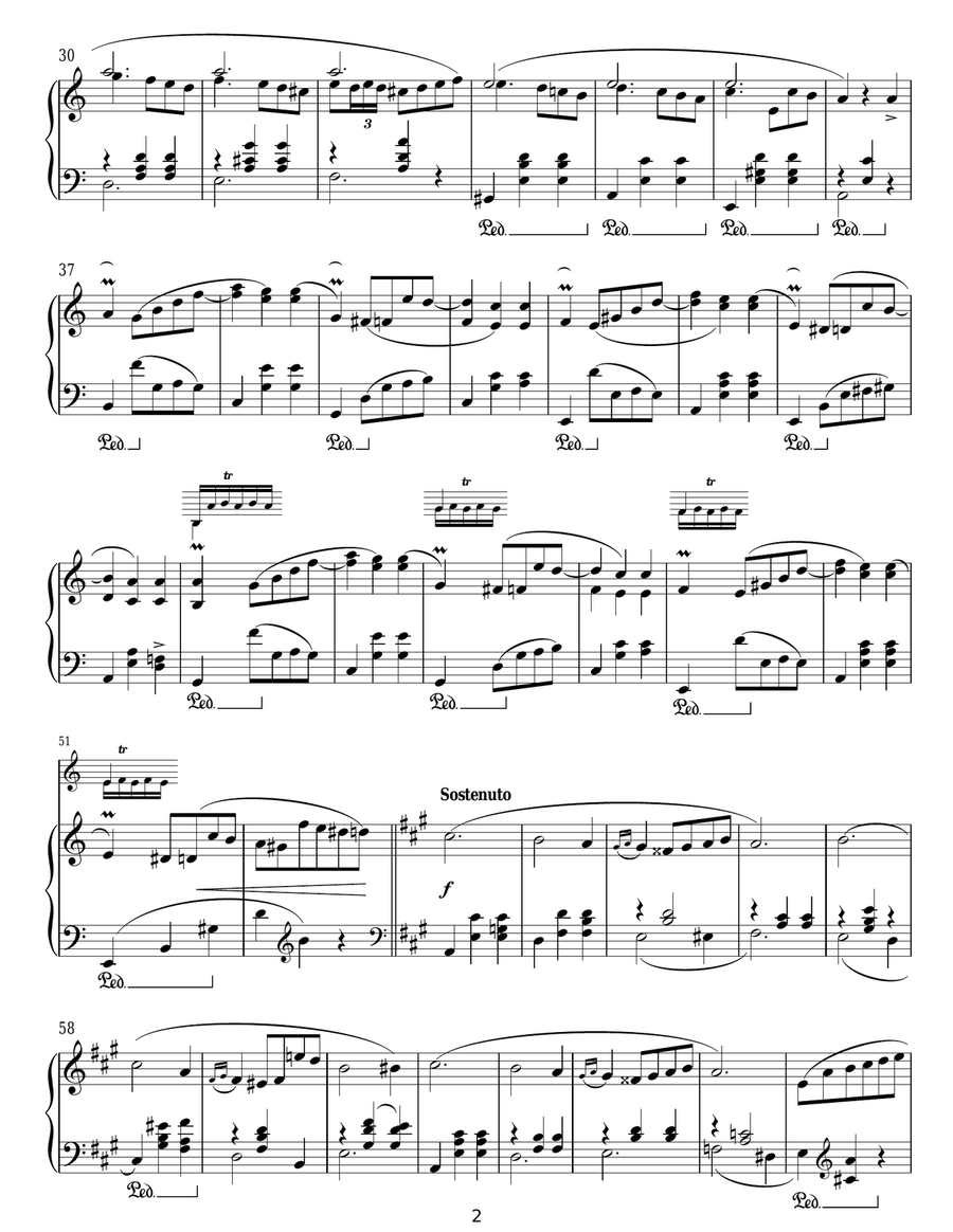 Waltz No. 3 In A Minor, Op. 34, No. 2 Piano Solo scores gallery preview page 2