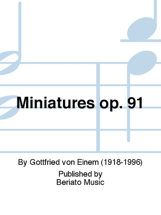 Book cover for Miniatures op. 91