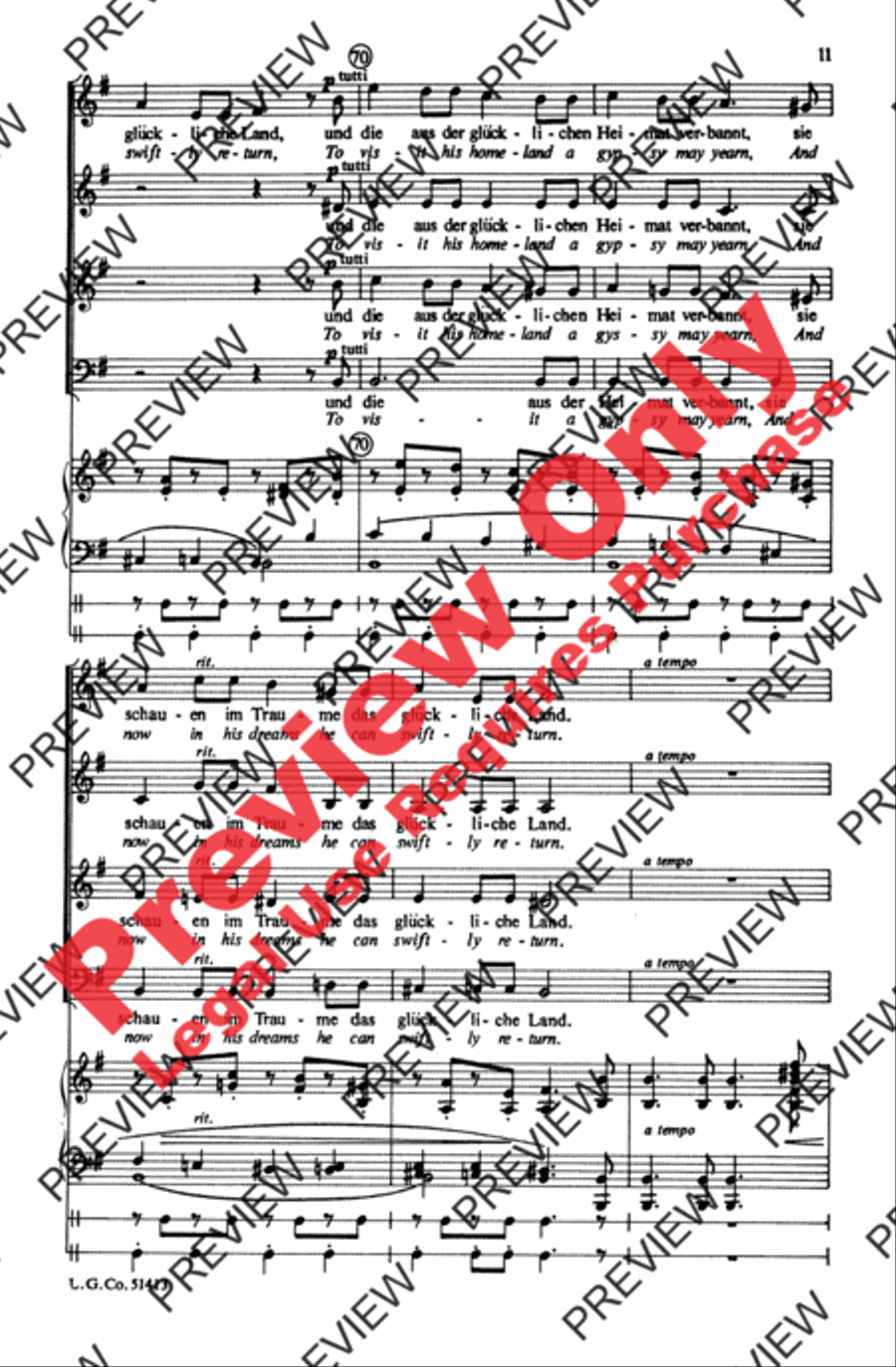 Zigeunerleben Choir scores gallery preview page 11