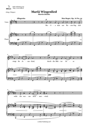 Maria Wiegenlied, Op. 76 No. 52 (E Major)