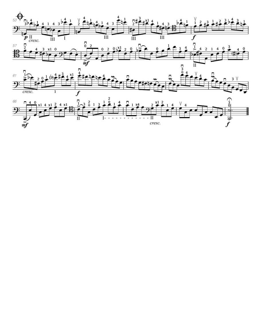 Popper (arr. Richard Aaron): Op. 73, Etude #19 Cello Solo scores gallery preview page 3