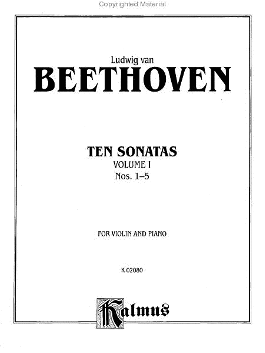 Ten Violin Sonatas, Volume 1 Violin Solo scores gallery preview page 2