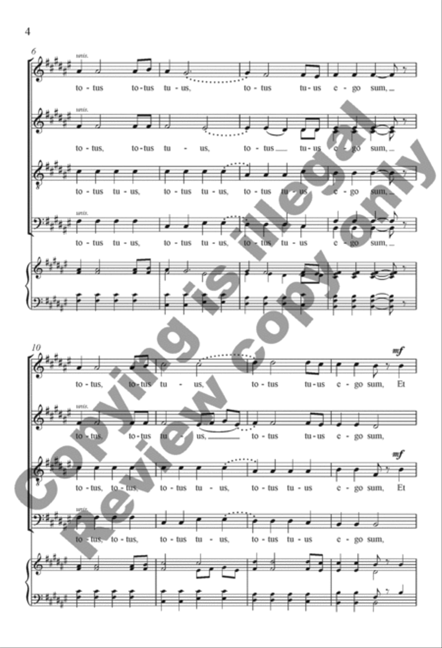 Totus tuus Totus tuus 4-Part scores gallery preview page 4