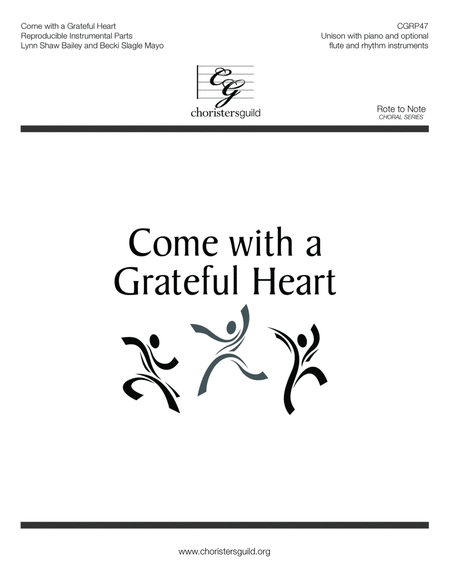 Come with a Grateful Heart Reproducible Instrumental Parts