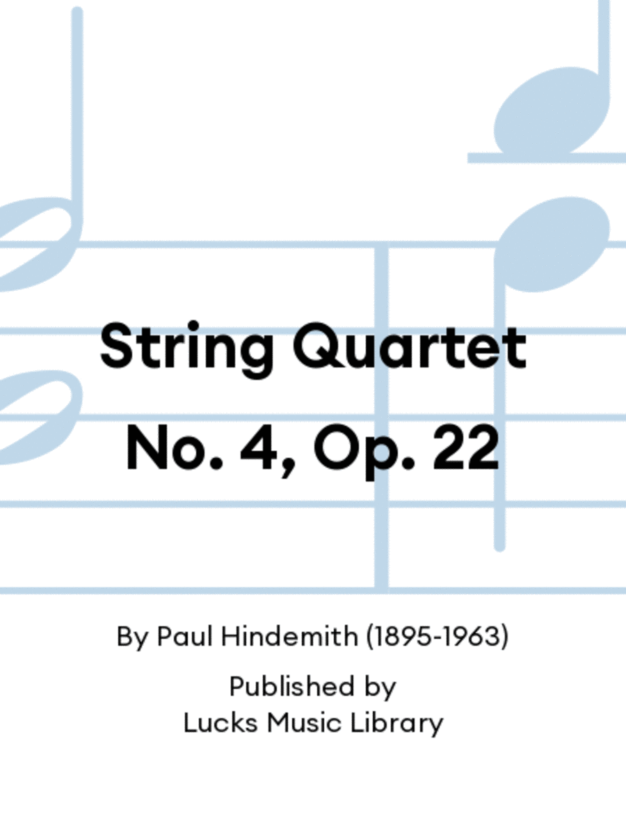 String Quartet No. 4, Op. 22 String Quartet scores gallery preview page 1