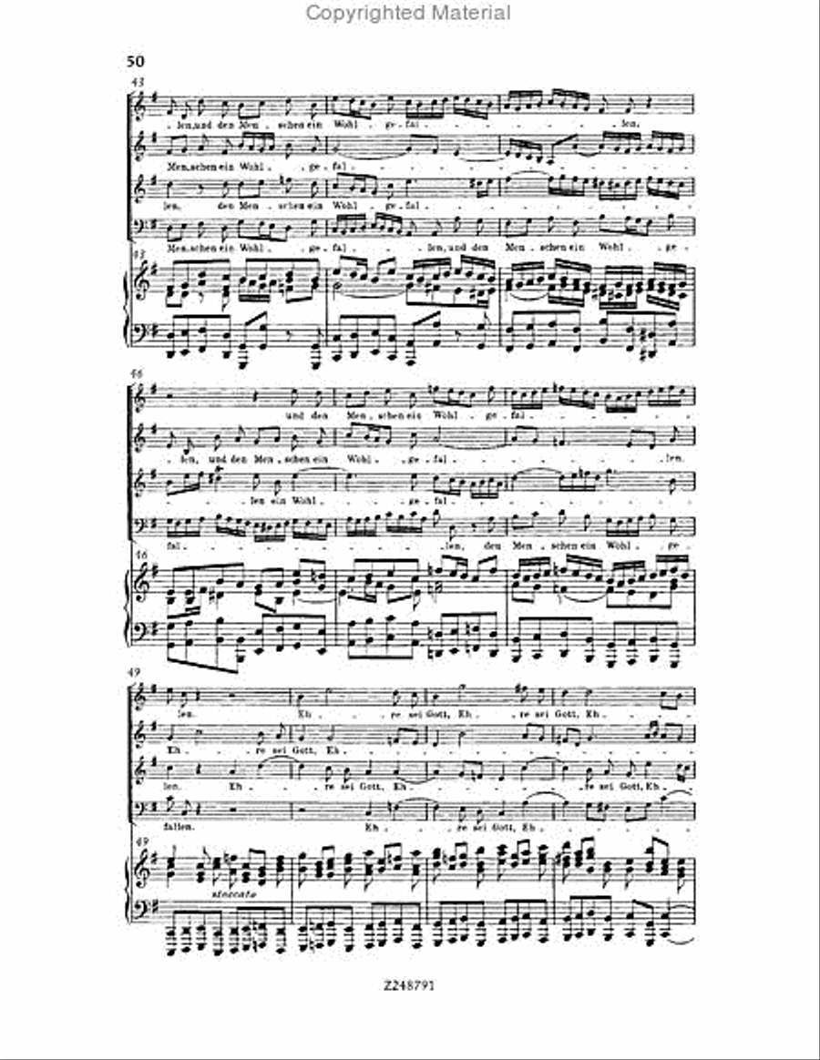 Christmas Oratorio, BWV 248 Choir scores gallery preview page 49