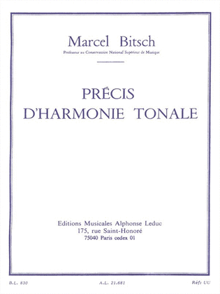 Marcel Bitsch - Precis D?harmonie Tonale