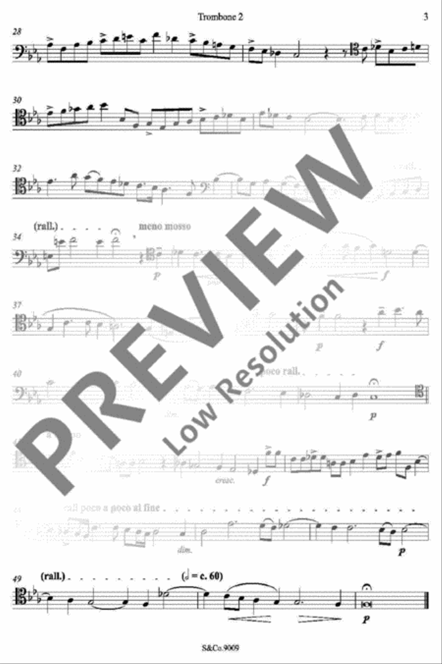 Fantazia 7 Trombone Quartet scores gallery preview page 11