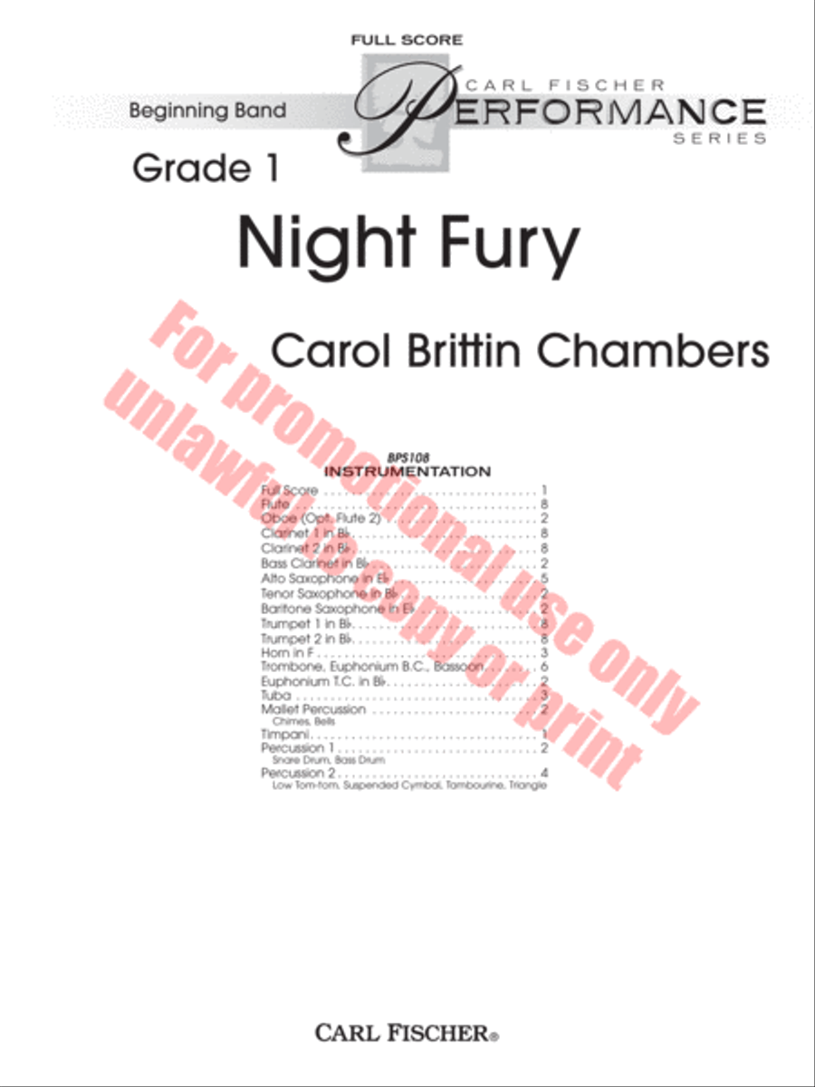 Night Fury Concert Band scores gallery preview page 2