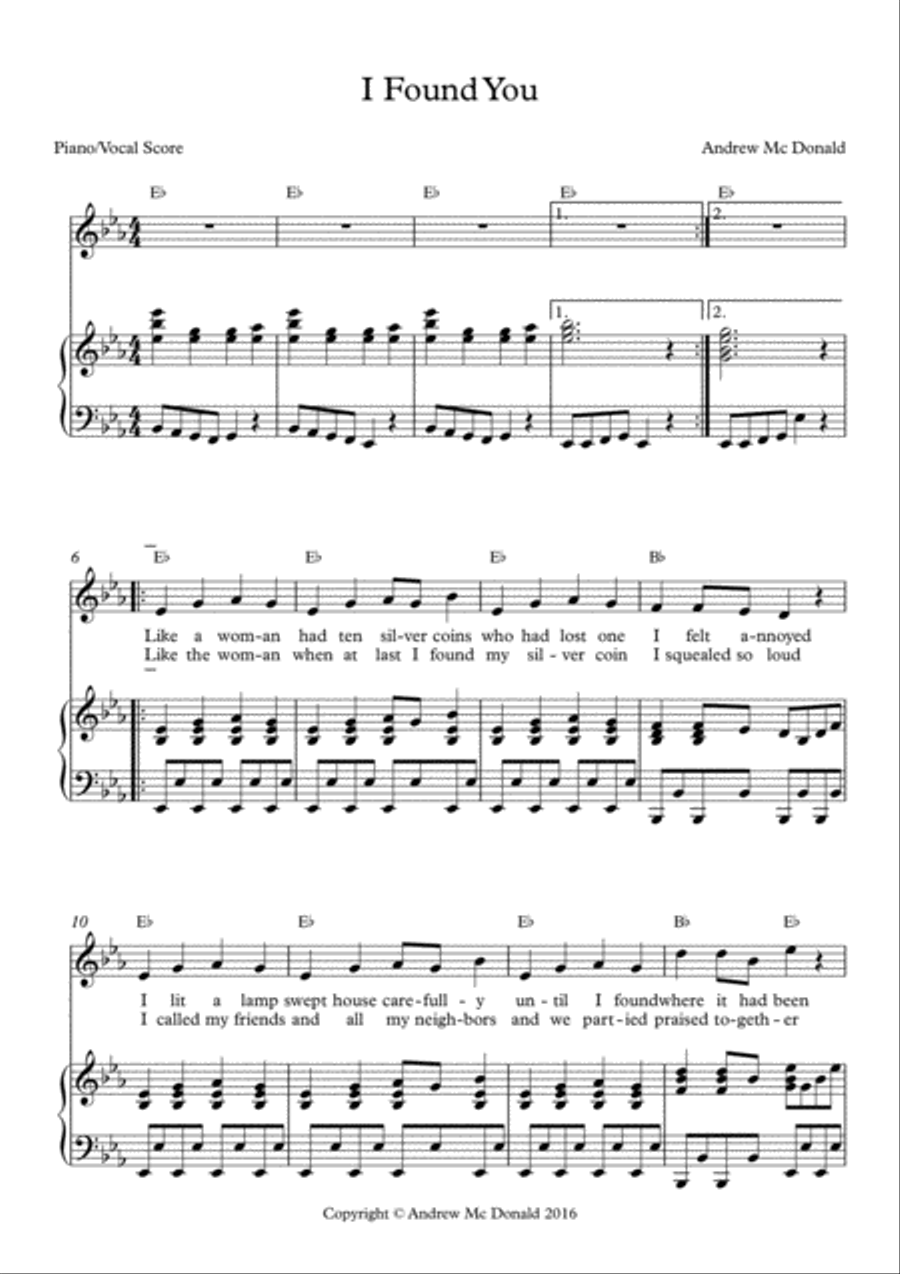I Found You I Found You Voice scores gallery preview page 2