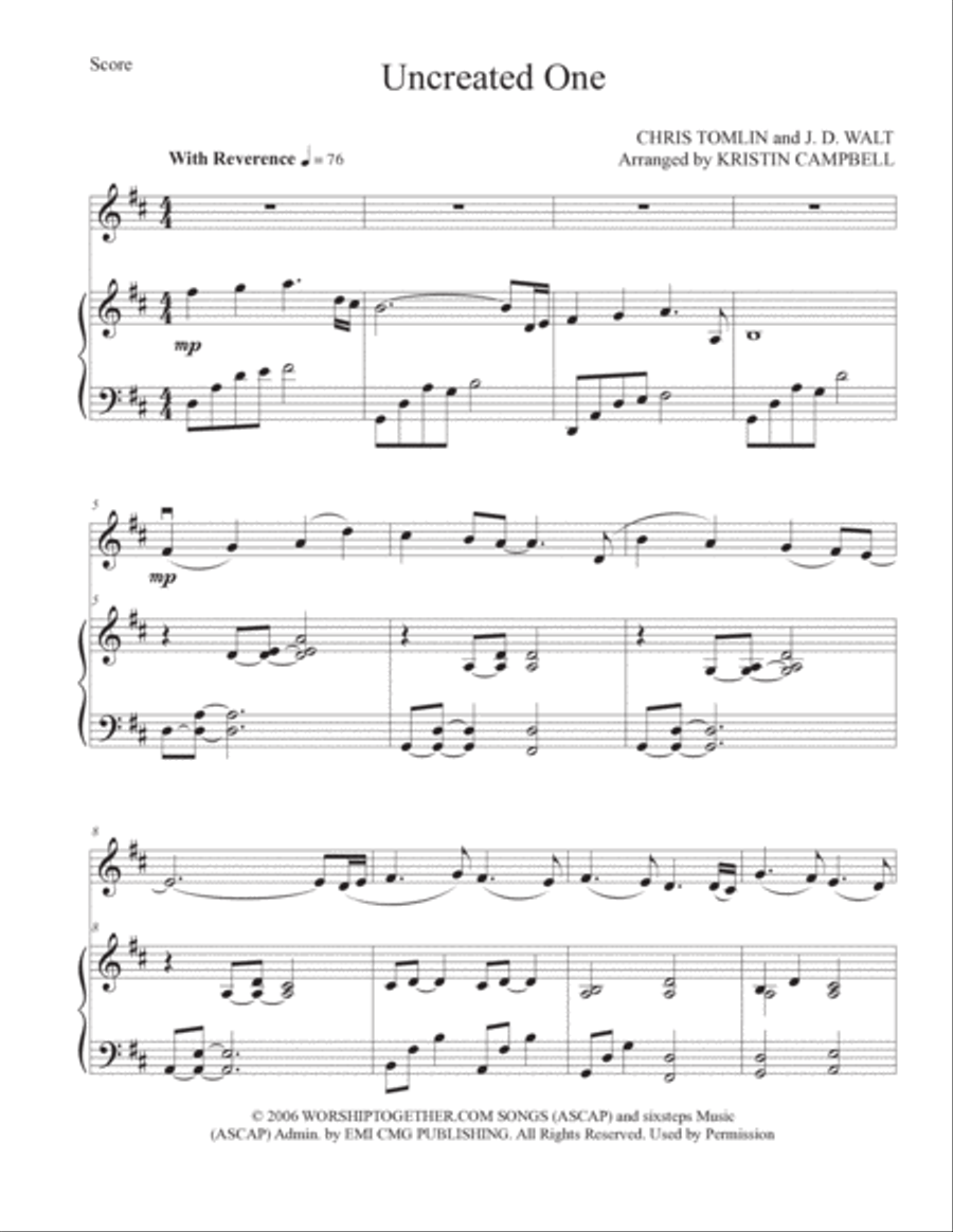 Uncreated One Violin Solo scores gallery preview page 2
