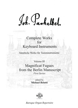 Book cover for Complete Works for Keyboard Instruments, Volume III