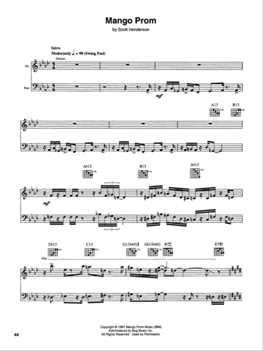 The Scott Henderson Guitar Book Electric Guitar scores gallery preview page 8