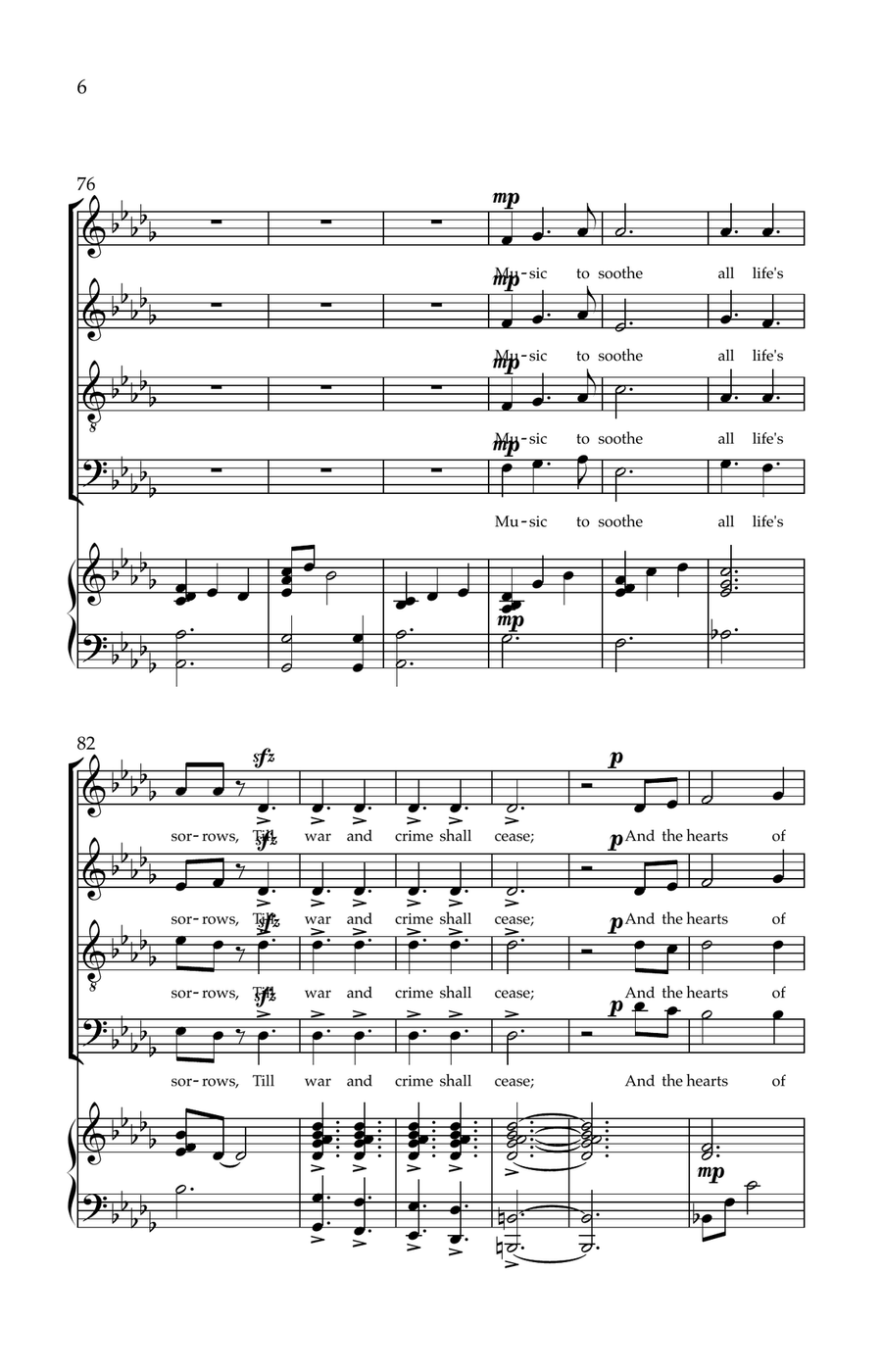 Song for the People 4-Part scores gallery preview page 6