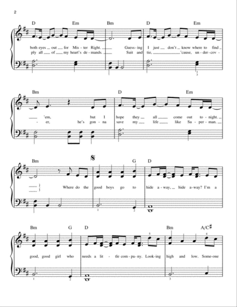 Hide Away Hide Away Easy Piano scores gallery preview page 2
