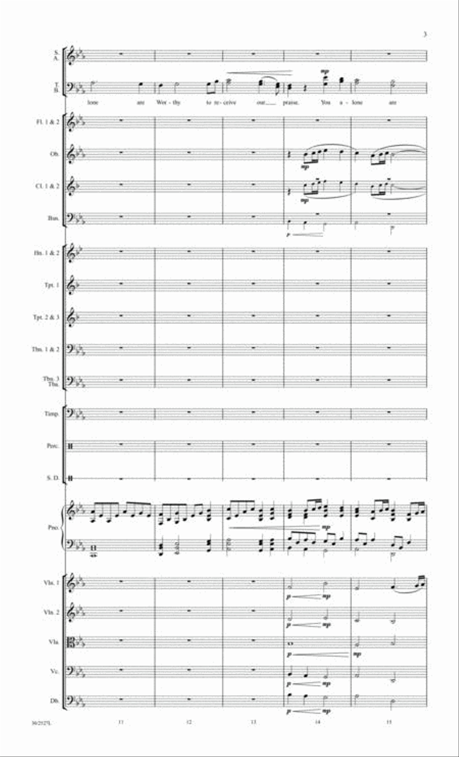 You Alone Are God - Orchestral Score and Parts Choir scores gallery preview page 4